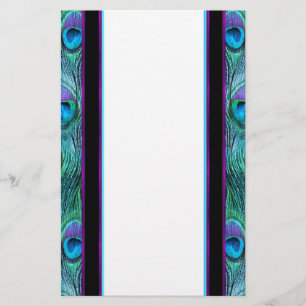 Peacock Feather Drama Stationery