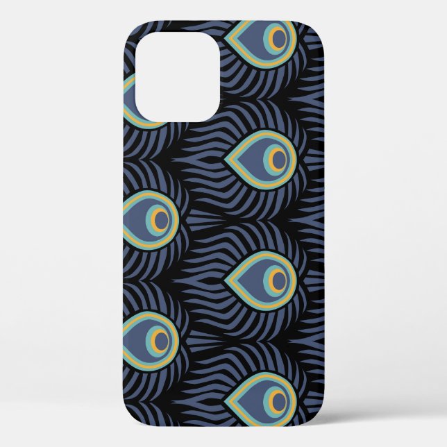 Peacock Feather: Elegant Pattern. Case-Mate iPhone Case (Back)