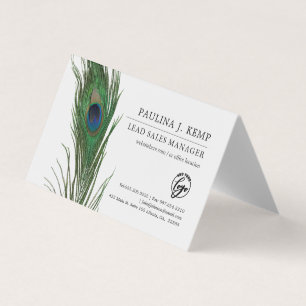 Peacock Feather   Elegant Theme Business Card