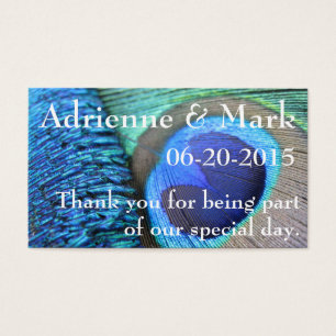 Peacock Feather Favour Tag