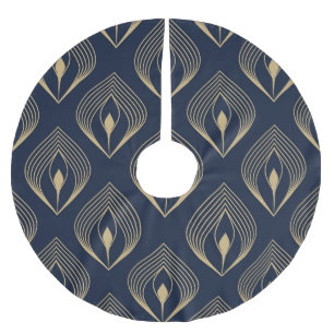 Peacock Feather: Floral Paisley Brushed Polyester Tree Skirt