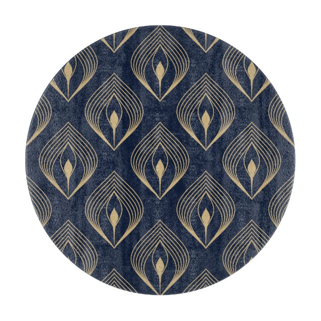Peacock Feather: Floral Paisley Cutting Board (Front)