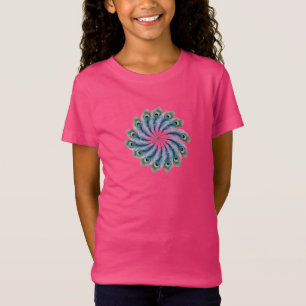 Peacock Feather Heart Graphic T-Shirt Indian Lov