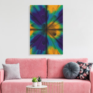 Peacock Feather Interference Pattern Canvas Print