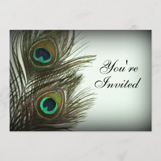 Peacock Feather Invitation - Photo