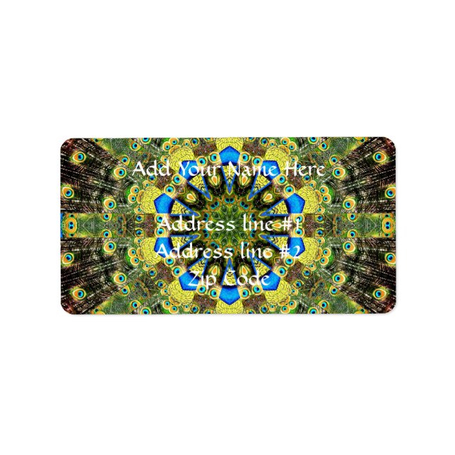 Peacock Feather Kaleidoscope 1 Label (Front)