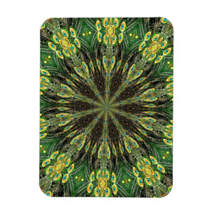 Peacock Feather Kaleidoscope 2 Magnet