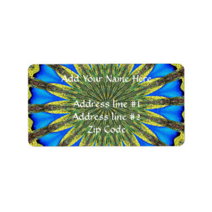 Peacock Feather Kaleidoscope 3 Label