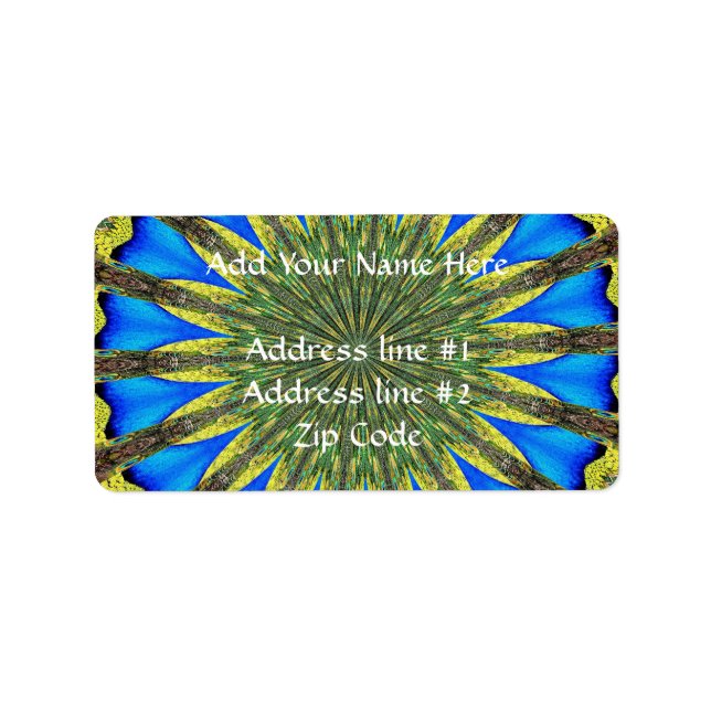 Peacock Feather Kaleidoscope 3 Label (Front)