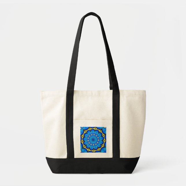 Peacock Feather Kaleidoscope 4 Tote Bag (Front)
