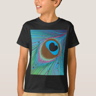 Peacock feather lines background T-Shirt