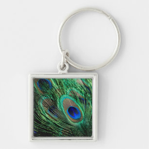 Peacock Feather Lucky Key Ring