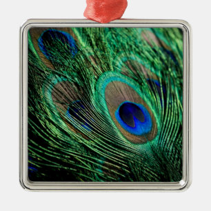 Peacock Feather Lucky Metal Tree Decoration