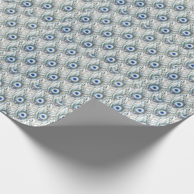 Peacock Feather Luxury Design Wrapping Paper (Corner)