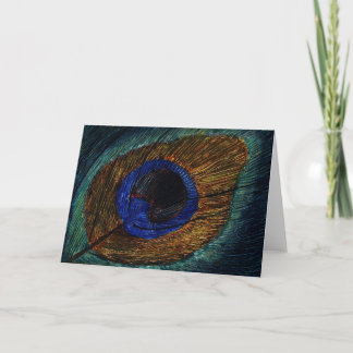 Peacock Feather Macro Card