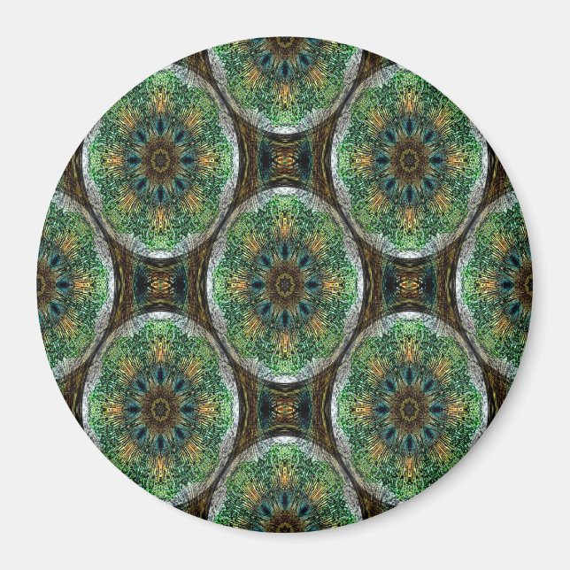 Peacock Feather Mandala's..... Magnet (Front)