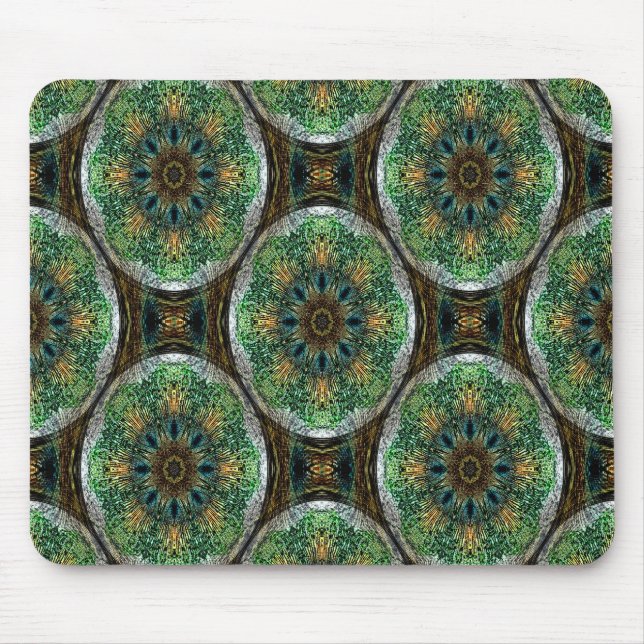 Peacock Feather Mandala's..... Mouse Mat (Front)