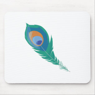 Peacock Feather Mouse Mat
