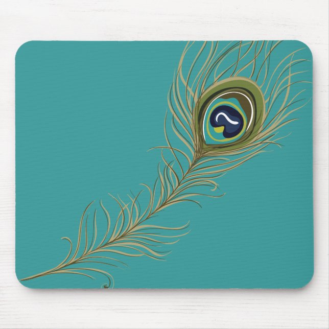 Peacock Feather Mouse Mat (Front)