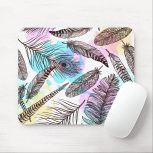 Peacock Feather Mouse Mat