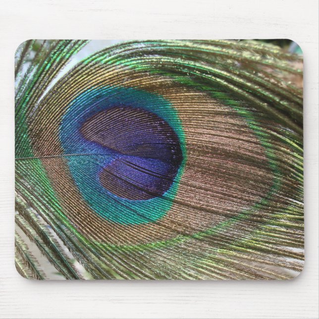 peacock feather mousepad (Front)