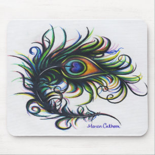 Peacock Feather Mousepad