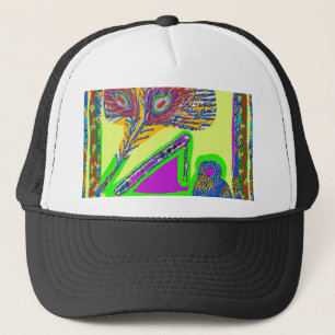 Peacock Feather n Flute of Krishna Trucker Hat