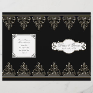 Peacock Feather n Swirls - Formal Wedding Program