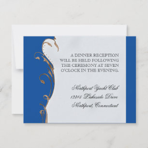 Peacock Feather n Swirls - Wedding Invitation