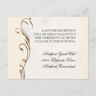 Peacock Feather n Swirls - Wedding Invitation