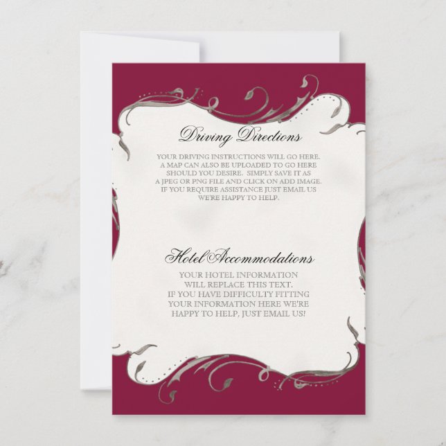 Peacock Feather n Swirls - Wedding Invitation (Front)