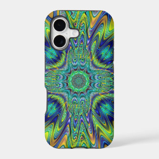 Peacock Feather Neon Fractal Funky Designer Art