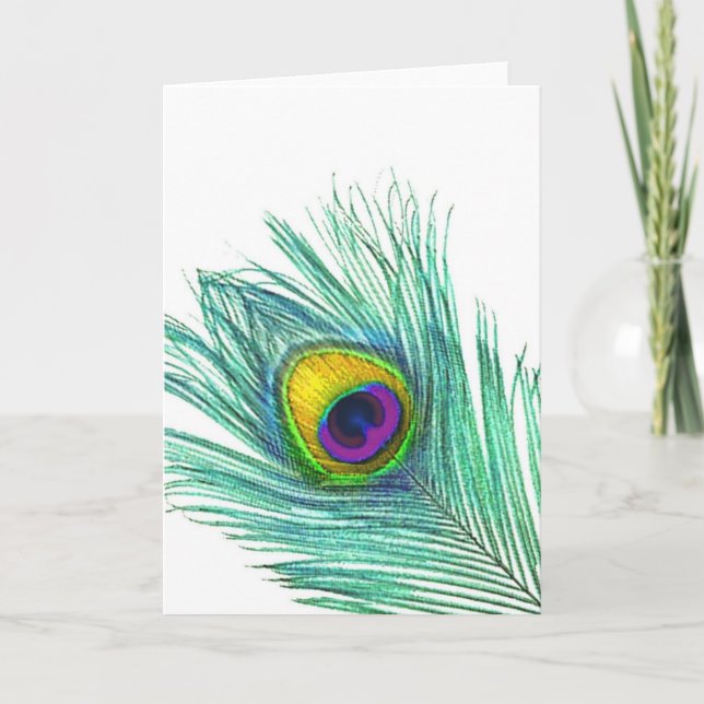 Peacock Feather note cards (Front)