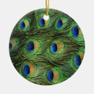 Peacock feather ornament