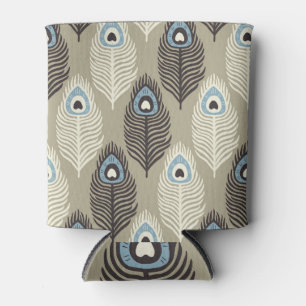 Peacock feather pattern, vintage style. can cooler