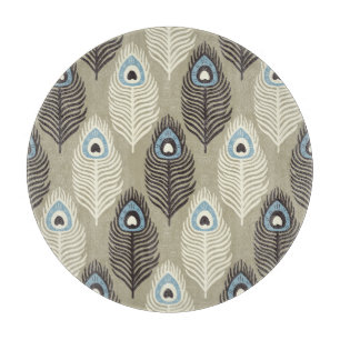 Peacock feather pattern, vintage style. cutting board