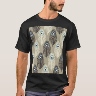 Peacock feather pattern, vintage style. T-Shirt