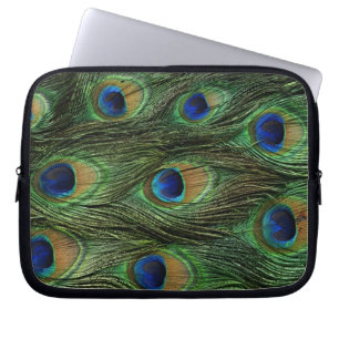 Peacock Feather Print Laptop Sleeve