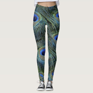 Peacock Feather Print Leggings