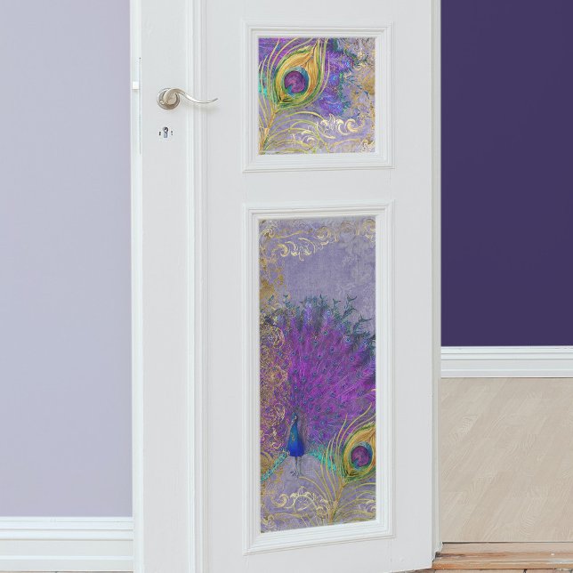 Peacock Feather Purple Gold Foil Baroque Decoupage Tissue Paper (Creator Uploaded)