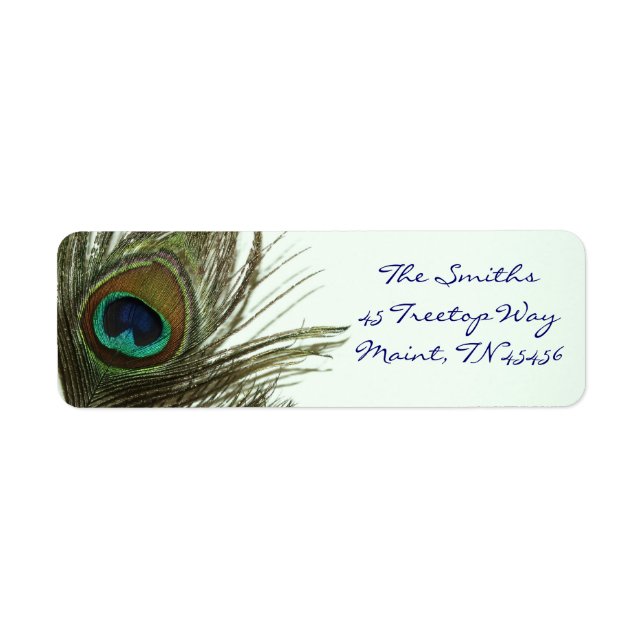 Peacock Feather Return Address Labels (Front)