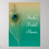 Peacock Feather Sand and Teal Boho Glam Banner