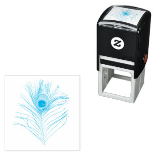 Peacock Feather Self-inking Stamp