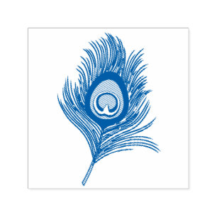 Peacock Feather Self-inking Stamp