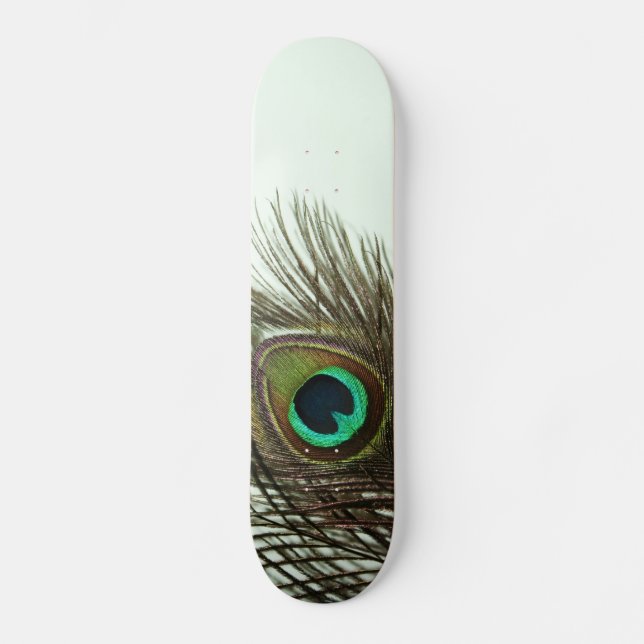 Peacock Feather Skateboard (Front)