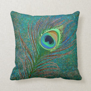 Peacock feather stars pattern pillows