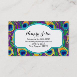 Peacock Feather Style Business Card