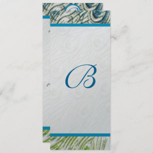 Peacock Feather Swirls Wedding Invitation