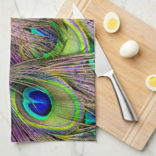 Peacock Feather Tea Towel