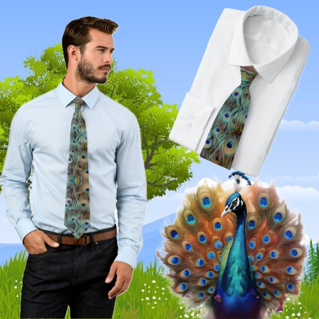 Peacock Feather Tie (Creator Uploaded)